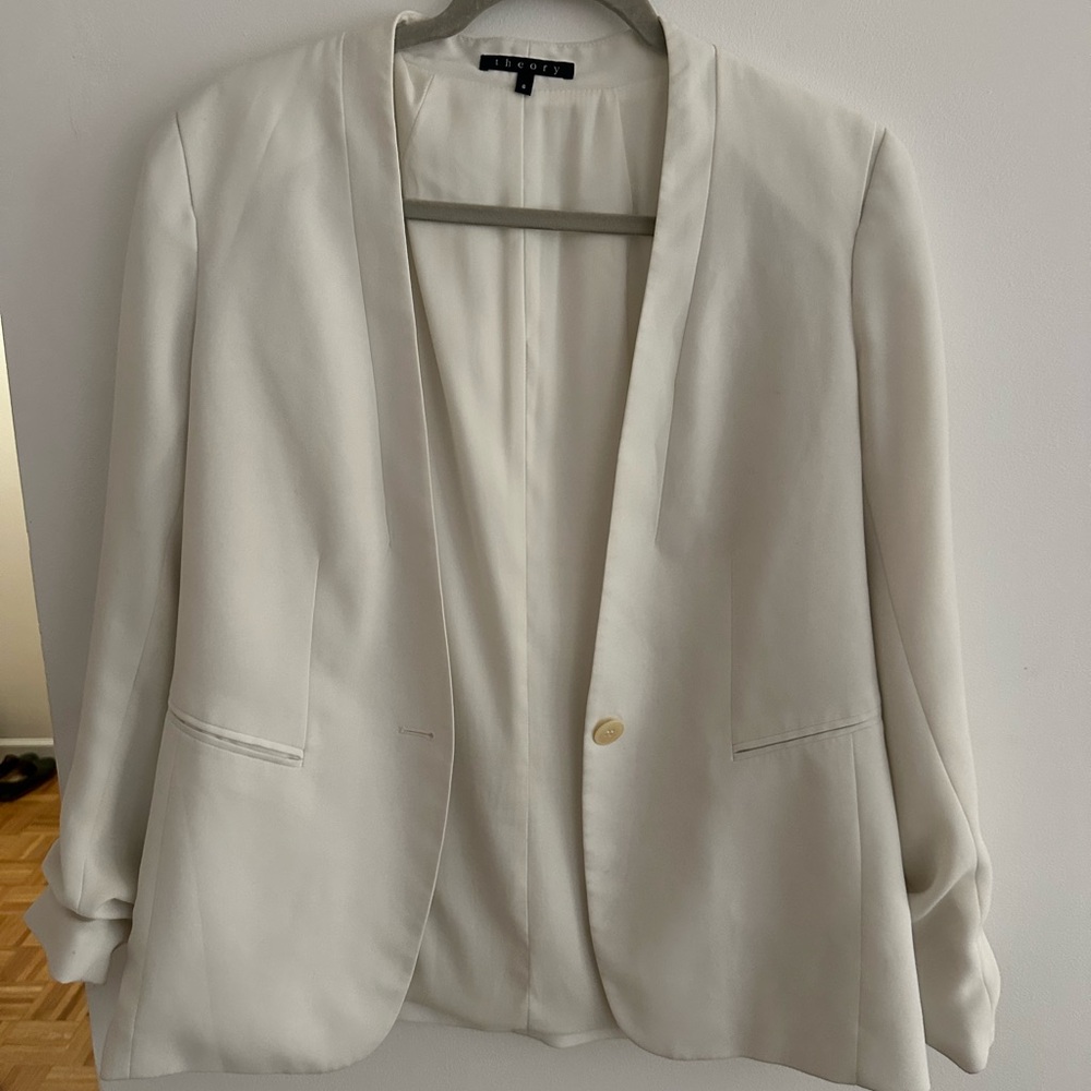 Theory Women's Cream Blazer